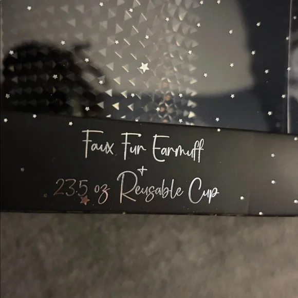 NEW Faux Fur Earmuff & Reusable Cup - Picture 3 of 5